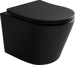 Подвесной унитаз Ceramica Nova Balearica CN6000MB безободковый чёрный матовый